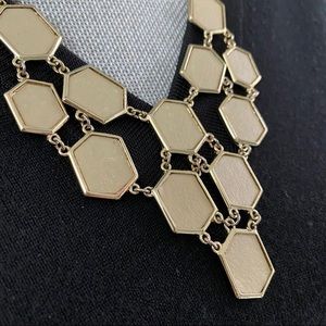 Gold Color Hexagon Necklace